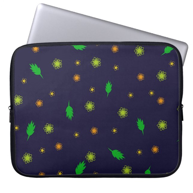 Capa Para Notebook Padrão floral (Frente)