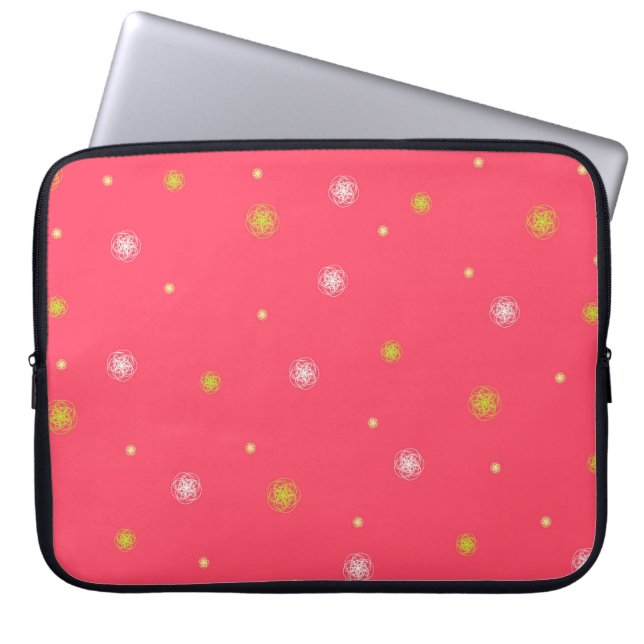 Capa Para Notebook Padrão floral (Frente)