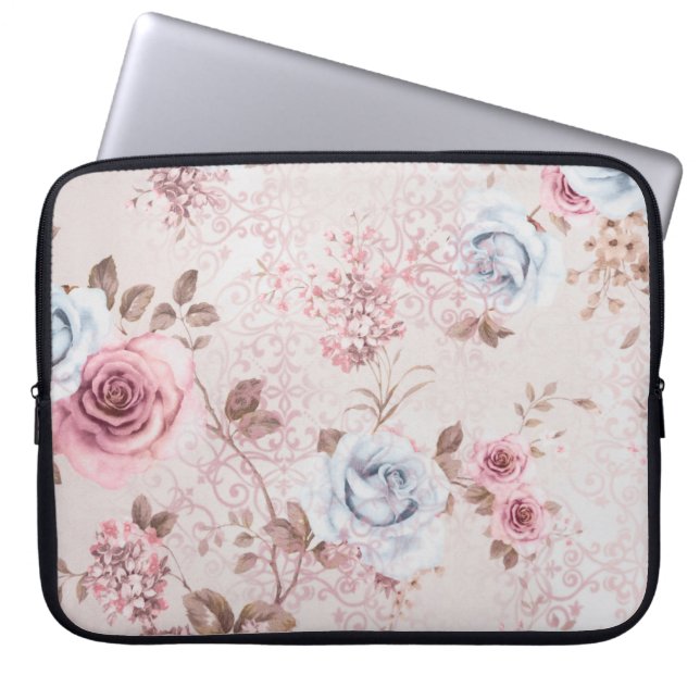 Capa Para Notebook Padrão floral (Frente)