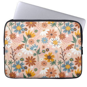Capa Para Notebook Padrão Floral Abstrato Pintado à Mão- 23136