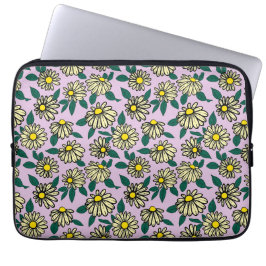 Capa Para Notebook Padrão Floral Amarelo Ditsy