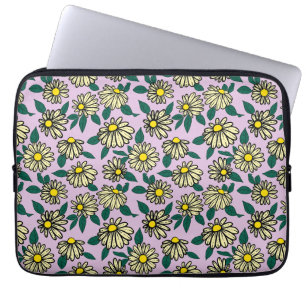Capa Para Notebook Padrão Floral Amarelo Ditsy