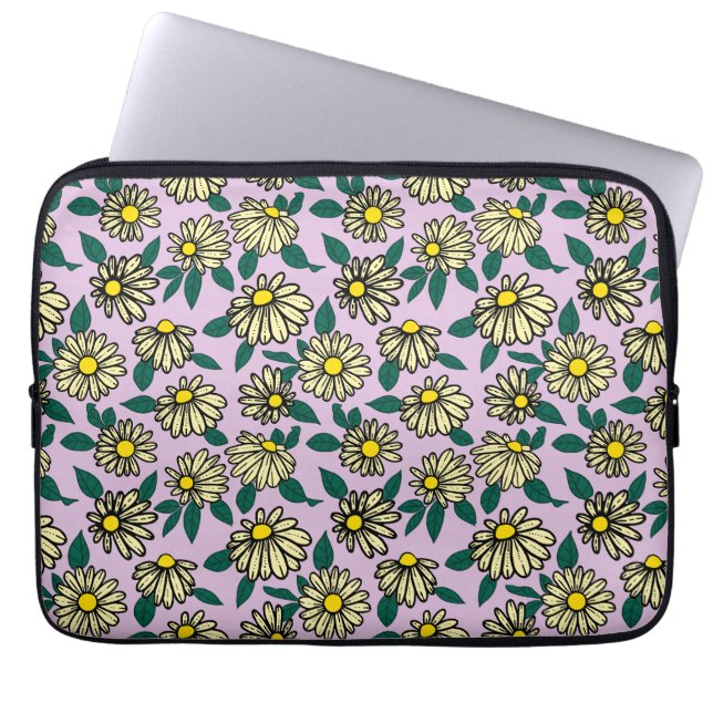 Capa Para Notebook Padrão Floral Amarelo Ditsy (Frente)