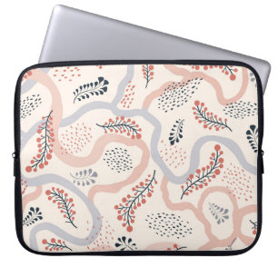Capa Para Notebook Padrão floral artístico, decoração ornamental do o