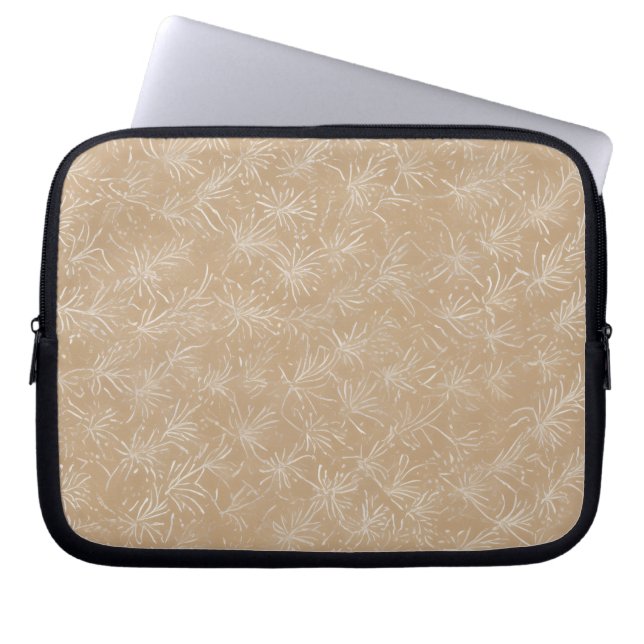 Capa Para Notebook Padrão Floral Batik Minimalista (Frente)