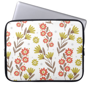 Capa Para Notebook Padrão floral bonito, fundo sem costura.
