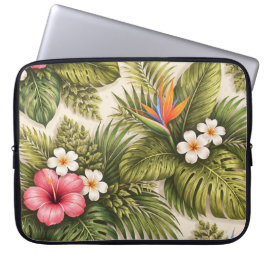 Capa Para Notebook Padrão Floral Botânico Tropical