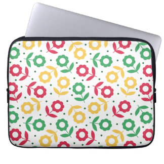 Capa Para Notebook Padrão Floral Colorido Flor Retro