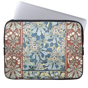 Capa Para Notebook Padrão Floral de Castanheira Art Nouveau Vintage