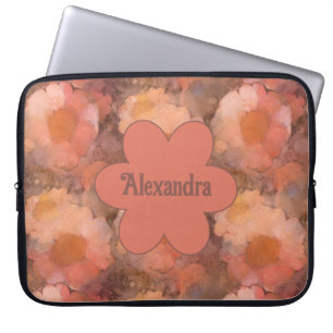 Capa Para Notebook Padrão Floral de Margarida Aquarela Rústica