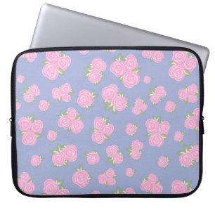 Capa Para Notebook padrão floral de rosas vintage