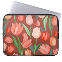 Padrão Floral de Tulipa Elegante – Primavera Verme