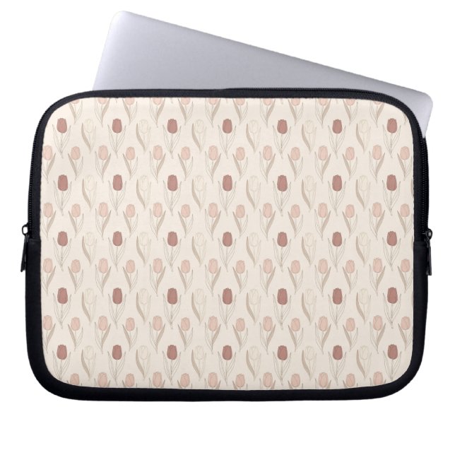 Capa Para Notebook Padrão Floral de Tulipa Moderna (Frente)