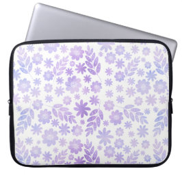 Capa Para Notebook Padrão Floral Desenhado Da Mão Da lavanda