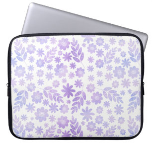 Capa Para Notebook Padrão Floral Desenhado Da Mão Da lavanda