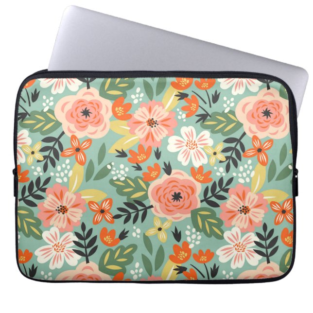 Capa Para Notebook Padrão Floral do Jardim (Frente)