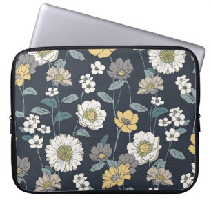 Capa Para Notebook Padrão floral e artístico sem costura desenhado à