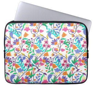 Capa Para Notebook Padrão Floral Exótico Colorido-23147