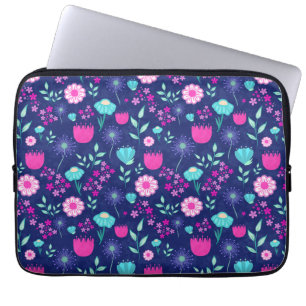 Capa Para Notebook Padrão floral fofo de fundo