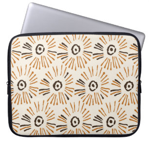 Capa Para Notebook Padrão floral geométrico batik sem costura no outo