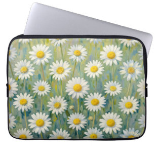 Capa Para Notebook Padrão Floral Impressionista Prado de Margaridas