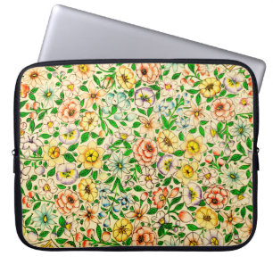 Capa Para Notebook Padrão floral indiano tradicional