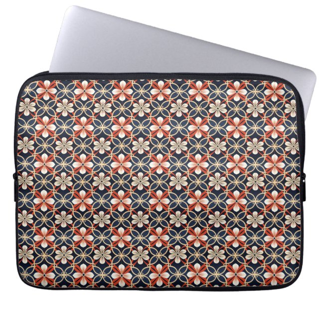 Capa Para Notebook Padrão Floral Japonês (Frente)