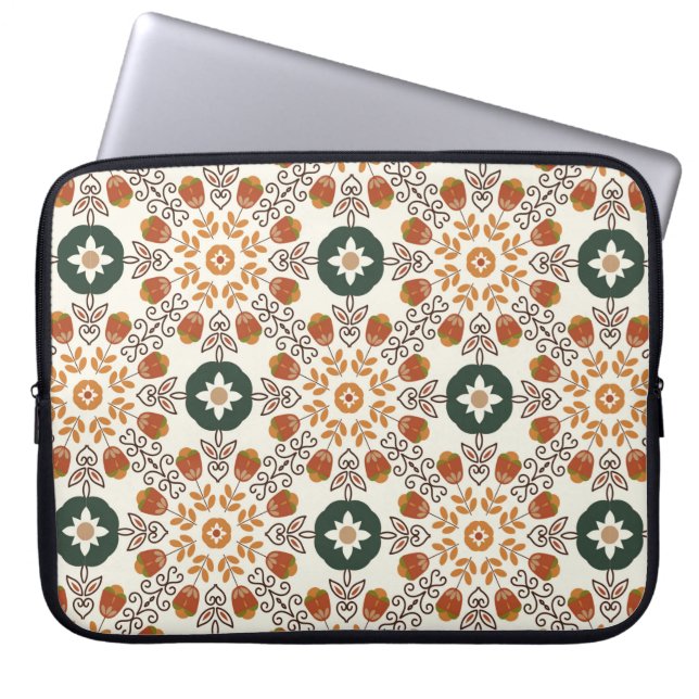 Capa Para Notebook Padrão floral natural abstrato geométrico sem cost (Frente)