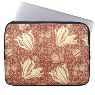 Capa Para Notebook Padrão Floral Red Lily no Estilo de William Morris