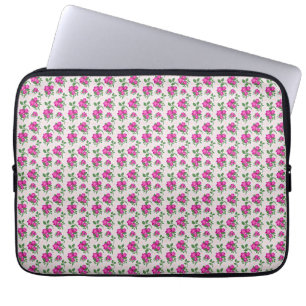 Capa Para Notebook Padrão Floral Rosa Sem Costura   Aquarela Elegante