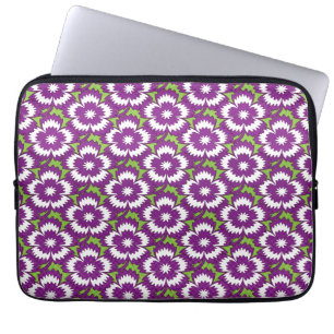 Capa Para Notebook Padrão floral roxo de Vintage Dianthus Barbatus