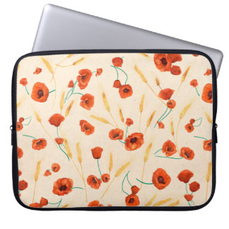 Capa Para Notebook Padrão floral selvagem num fundo claro