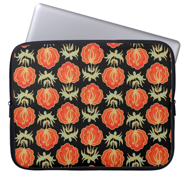Capa Para Notebook Padrão floral sem costura (Frente)
