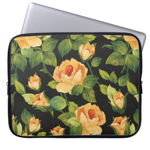 Capa Para Notebook Padrão floral sem costura com belos rosas