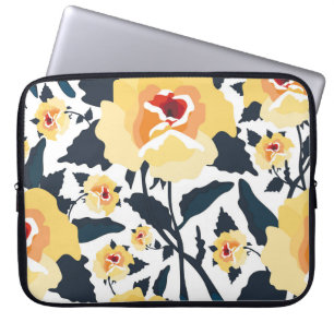 Capa Para Notebook Padrão floral sem costura com rosas. texti sem cos