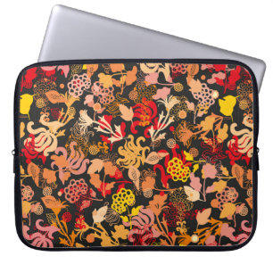Capa Para Notebook Padrão floral sem costura desenhado à mão