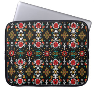 Capa Para Notebook Padrão floral sem costura flores coloridas e