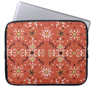 Capa Para Notebook Padrão floral sem costura flores coloridas e