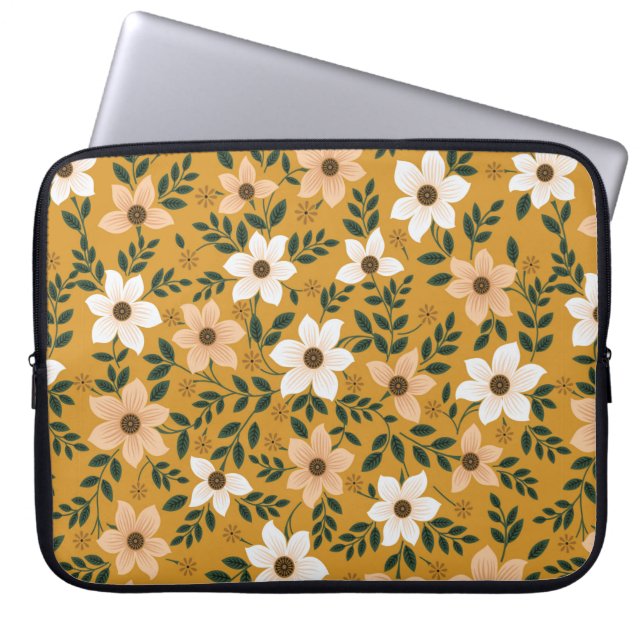 Capa Para Notebook padrão floral tradicional sem descontinuidades no  (Frente)