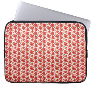 Capa Para Notebook Padrão Floral Vermelho Sem Costura Flor Retro Fofa
