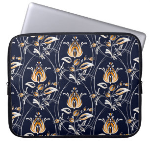 Capa Para Notebook Padrão Folk Style Floral Sensível