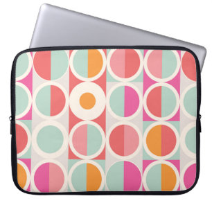 Capa Para Notebook Padrão Geométrico Azul Cor-de-laranja Cor-de-rosa