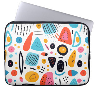Capa Para Notebook Padrão Geométrico Colorido e Divertido no Estilo M