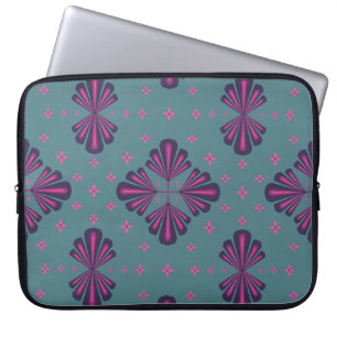 Capa Para Notebook Padrão Geométrico Colorido em Estilo Clássico Retr