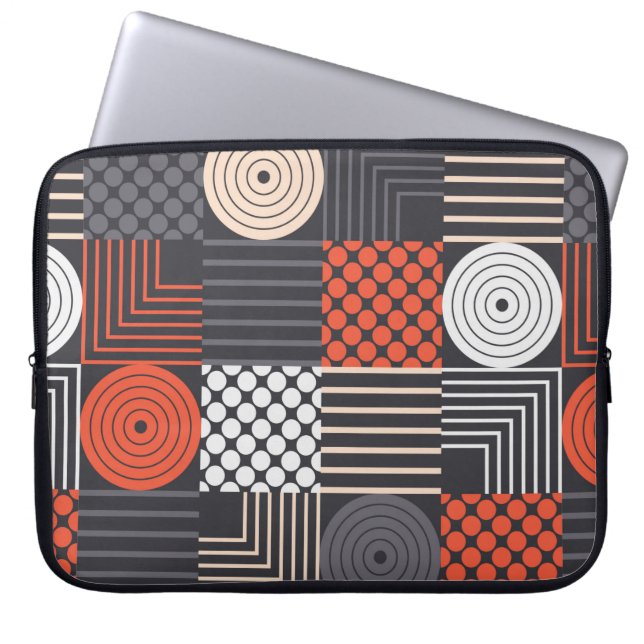 Capa Para Notebook Padrão geométrico colorido sem costura (Frente)