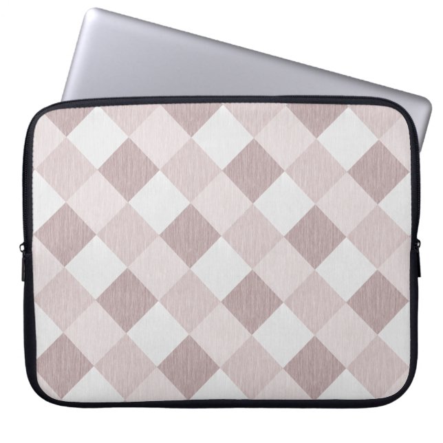 Capa Para Notebook Padrão geométrico de bege e Cinza Oblíquo (Frente)