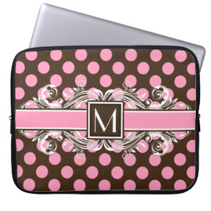 Capa Para Notebook Padrão Geométrico de Ponto Elegante Monograma