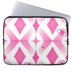 Capa Para Notebook Padrão Geométrico Espacial Rosa