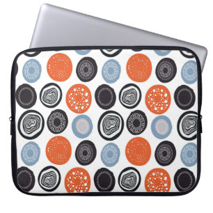 Capa Para Notebook Padrão geométrico moderno com círculos desenhad