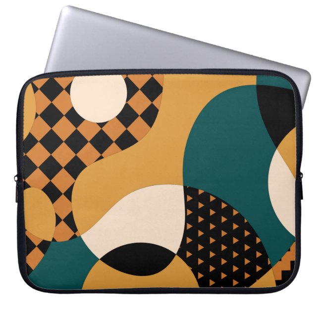 Capa Para Notebook Padrão geométrico moderno de patchwork de abstrato (Frente)